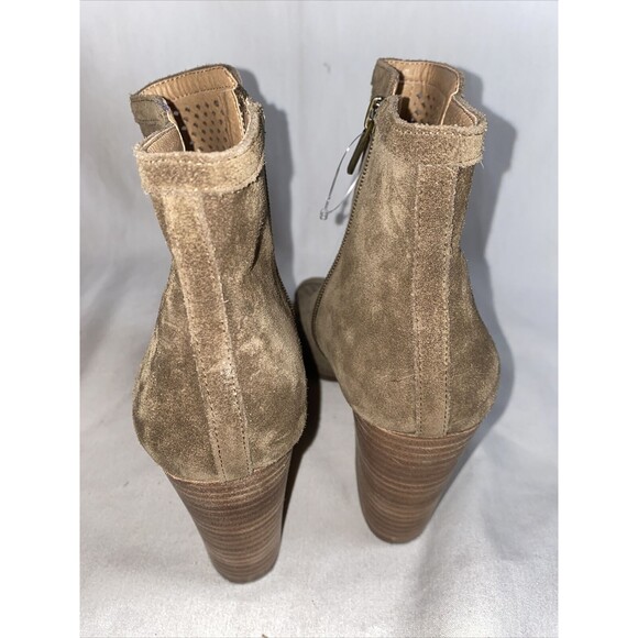 Lucky Brand Lakyn chunky leather open Toe Heel Bootie Ankle women 9 lagen boho - Picture 4 of 8